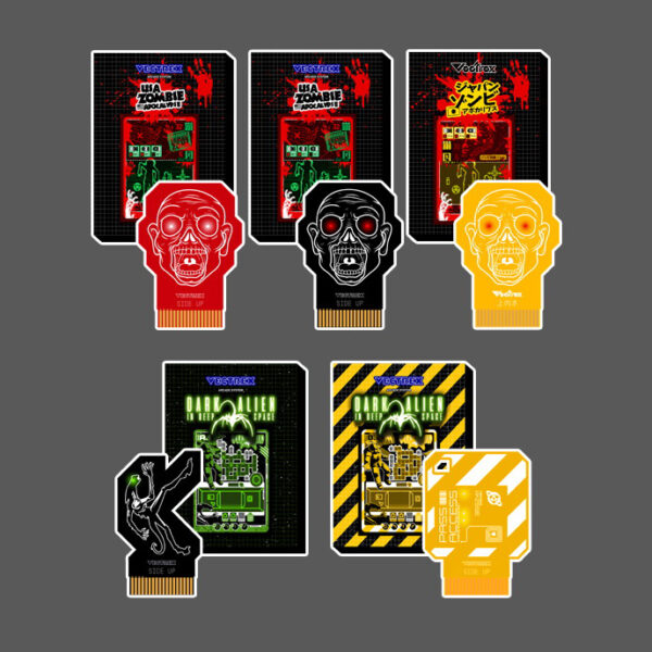 Ultimate Vectrex Games Pack - USA ZOMBIE Apocalypse Red & Black - JAPAN ZOMBIE Apocalypse - Dark Alien in Deep Space Solaris & Teria versions