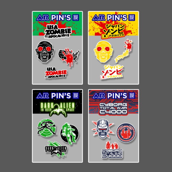 Complete Collector Pin Set – All 4 Series | 9 Metal Pins 50mm | Vectrex