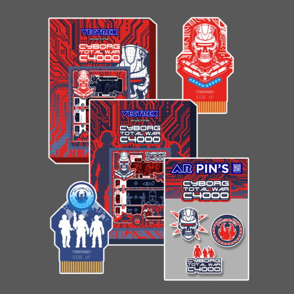 Full Pack Cyborg C4000 Total War – Humans & Machines Editions + Collector Pins | Vectrex Bundle